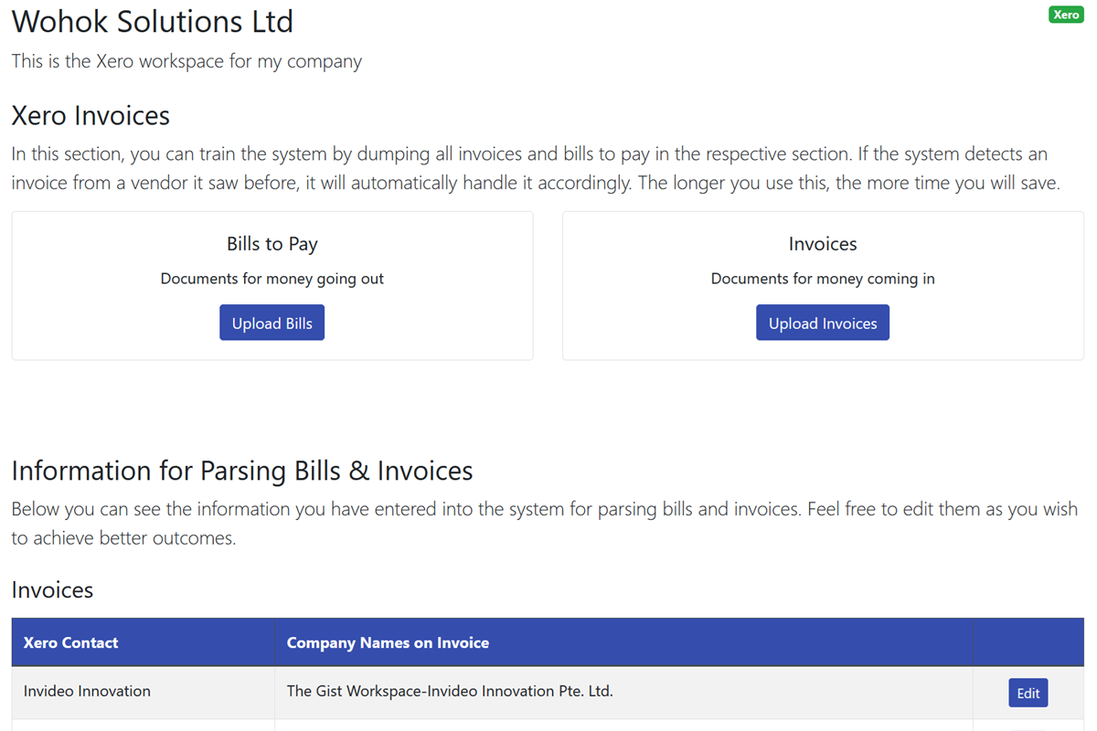 Filmad Invoice Parsing